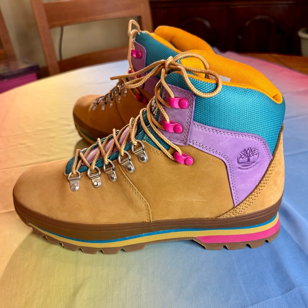Timberland Euro Waterproof Hiker Boot In Wheat Nubuck Leather Size 10 Womenโs ๐ - Picture 10 of 16